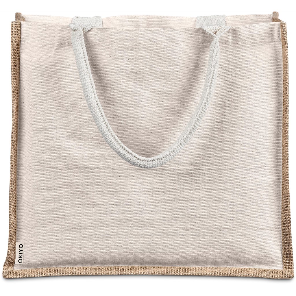 Okiyo Chinsai Maxi Jute & Cotton Tote - Image 3