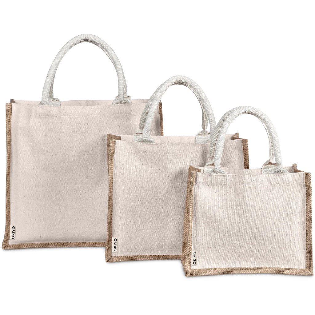 Okiyo Chinsai Maxi Jute & Cotton Tote - Image 4