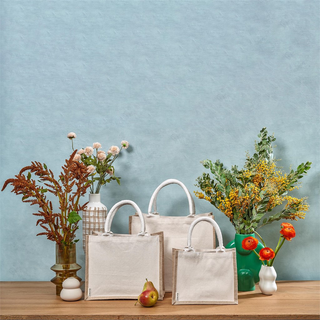 Okiyo Chinsai Midi Jute & Cotton Tote - Image 2