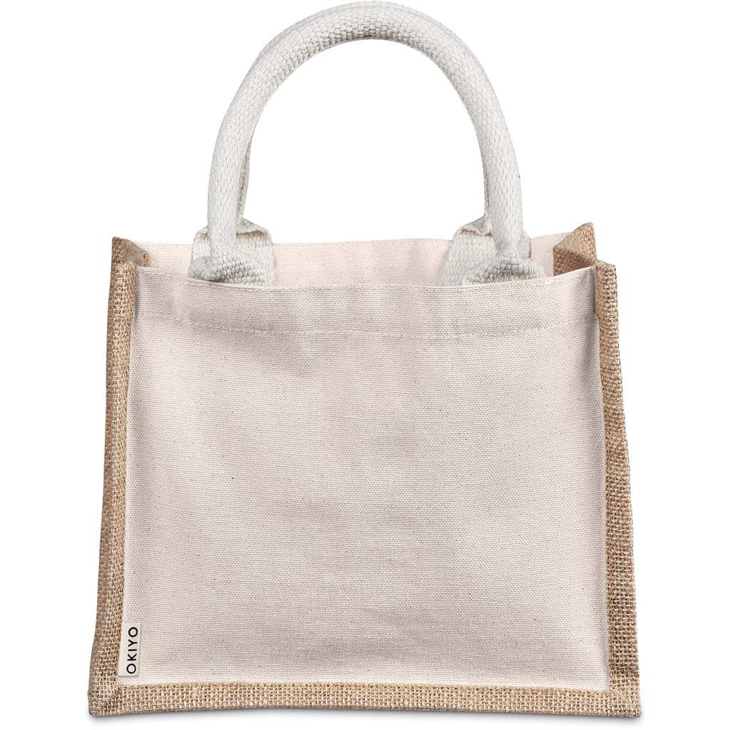 Okiyo Chinsai Mini Jute & Cotton Gift Bag - Image 4