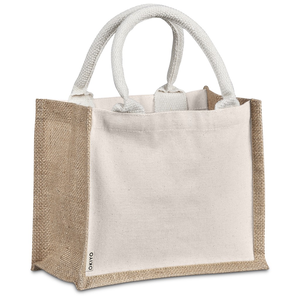 Okiyo Chinsai Mini Jute & Cotton Gift Bag - Image 5