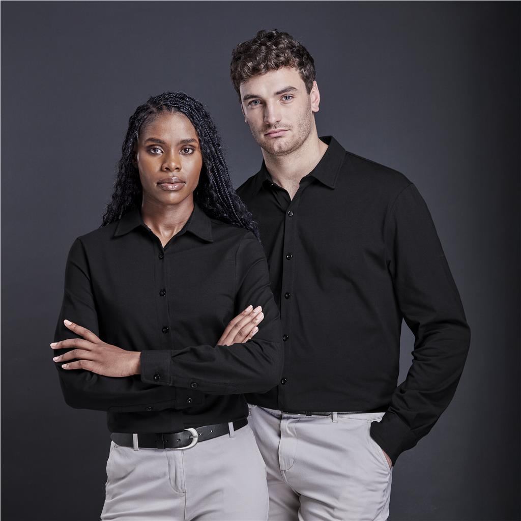 Mens Long Sleeve Alex Varga Cronus Knitted Shirt - Image 2