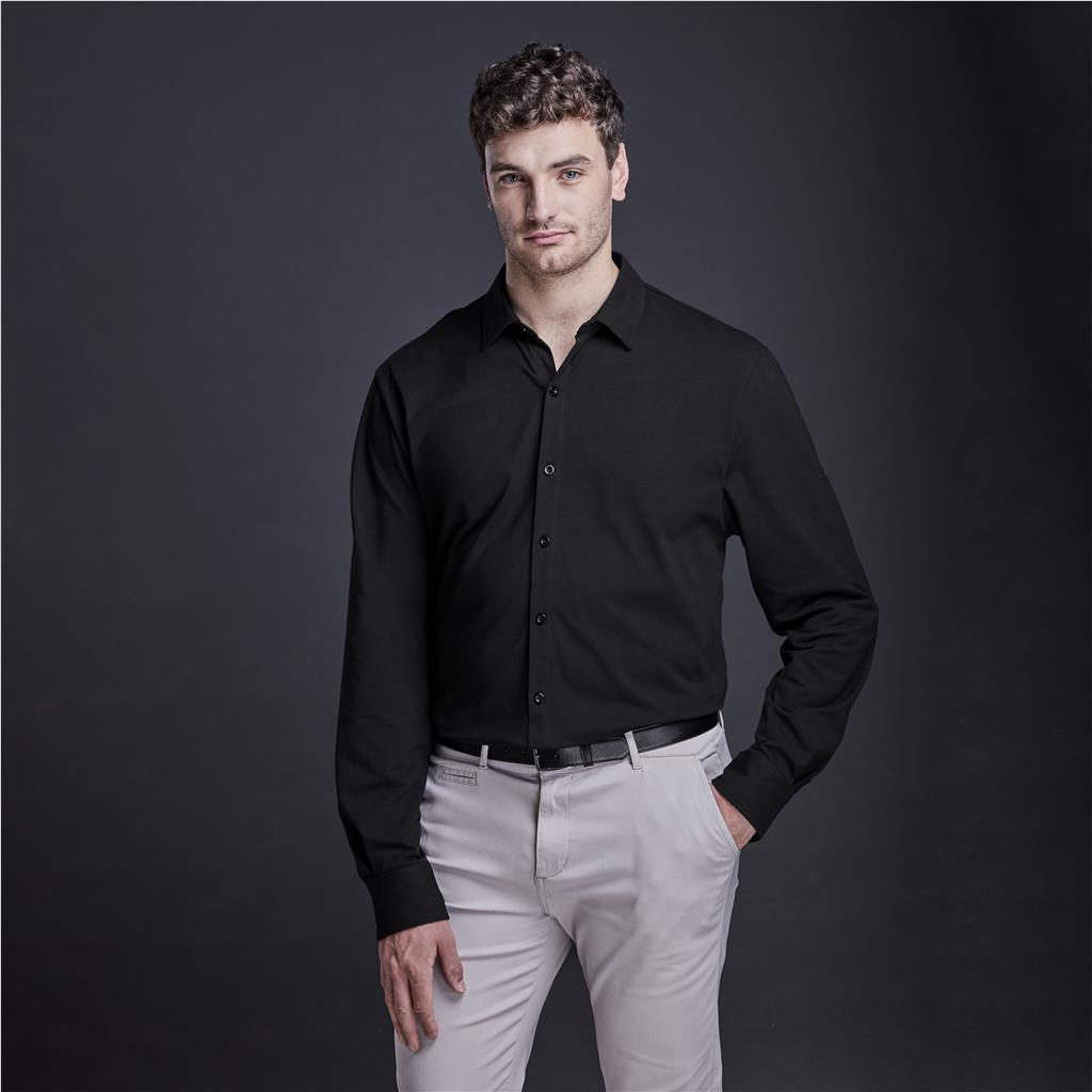 Mens Long Sleeve Alex Varga Cronus Knitted Shirt - Image 3