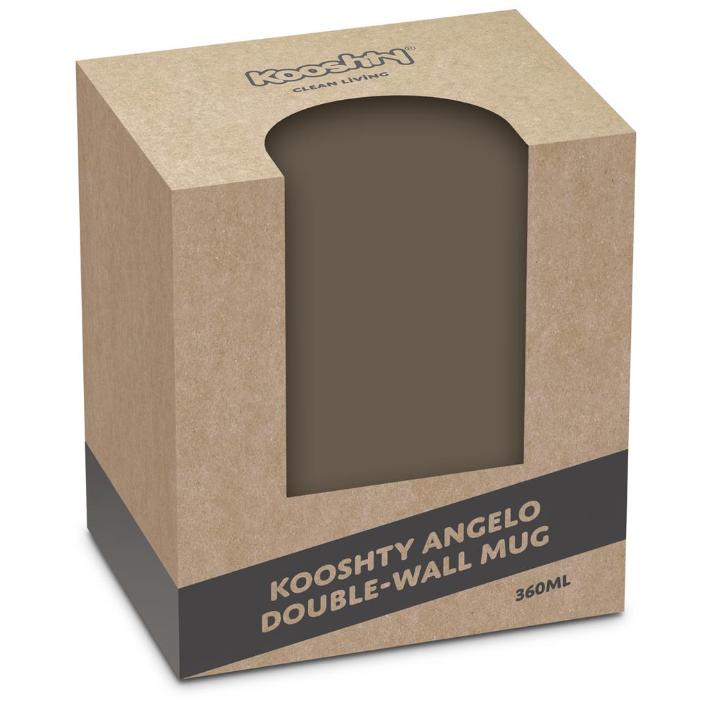 Kooshty Angelo Stainless Steel & Plastic Double-Wall Mug – 360ml - Image 2