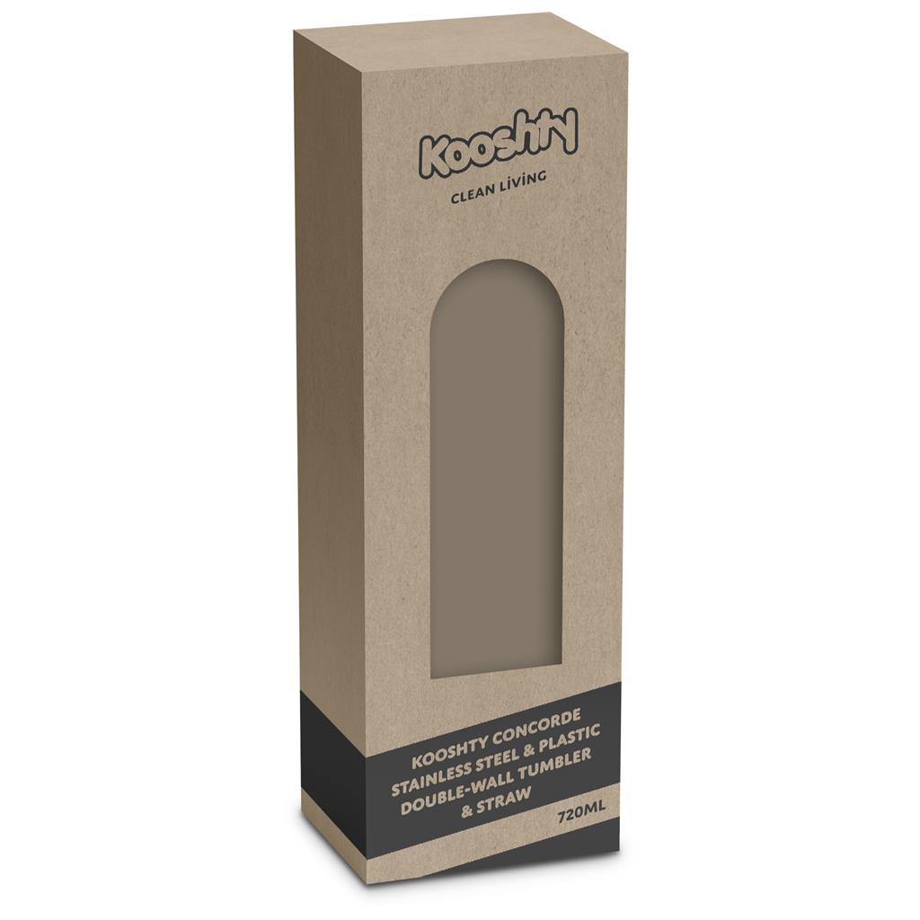 Kooshty Concorde Stainless Steel & Plastic Double-Wall Tumbler & Straw - 720ml - Image 2