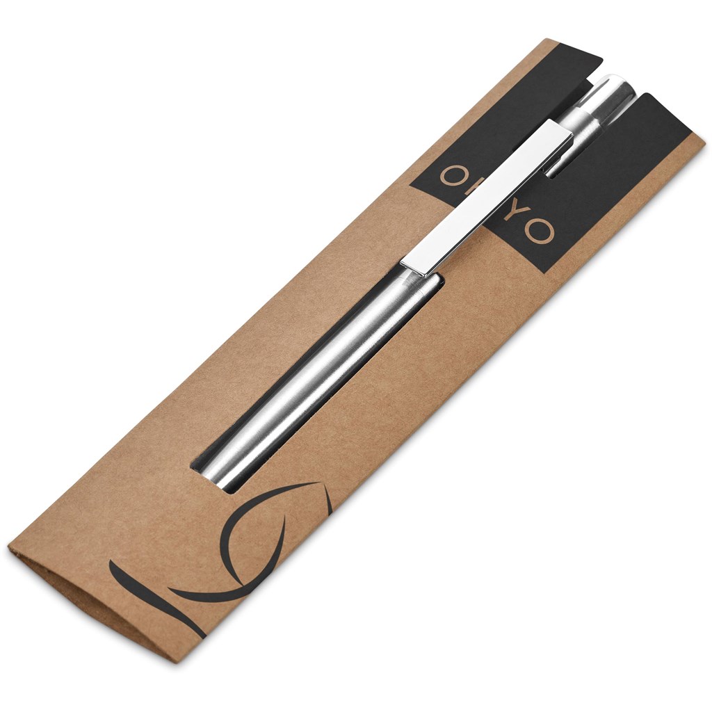 Okiyo Mio Recycled Stainless Steel Ball Pen - Image 8