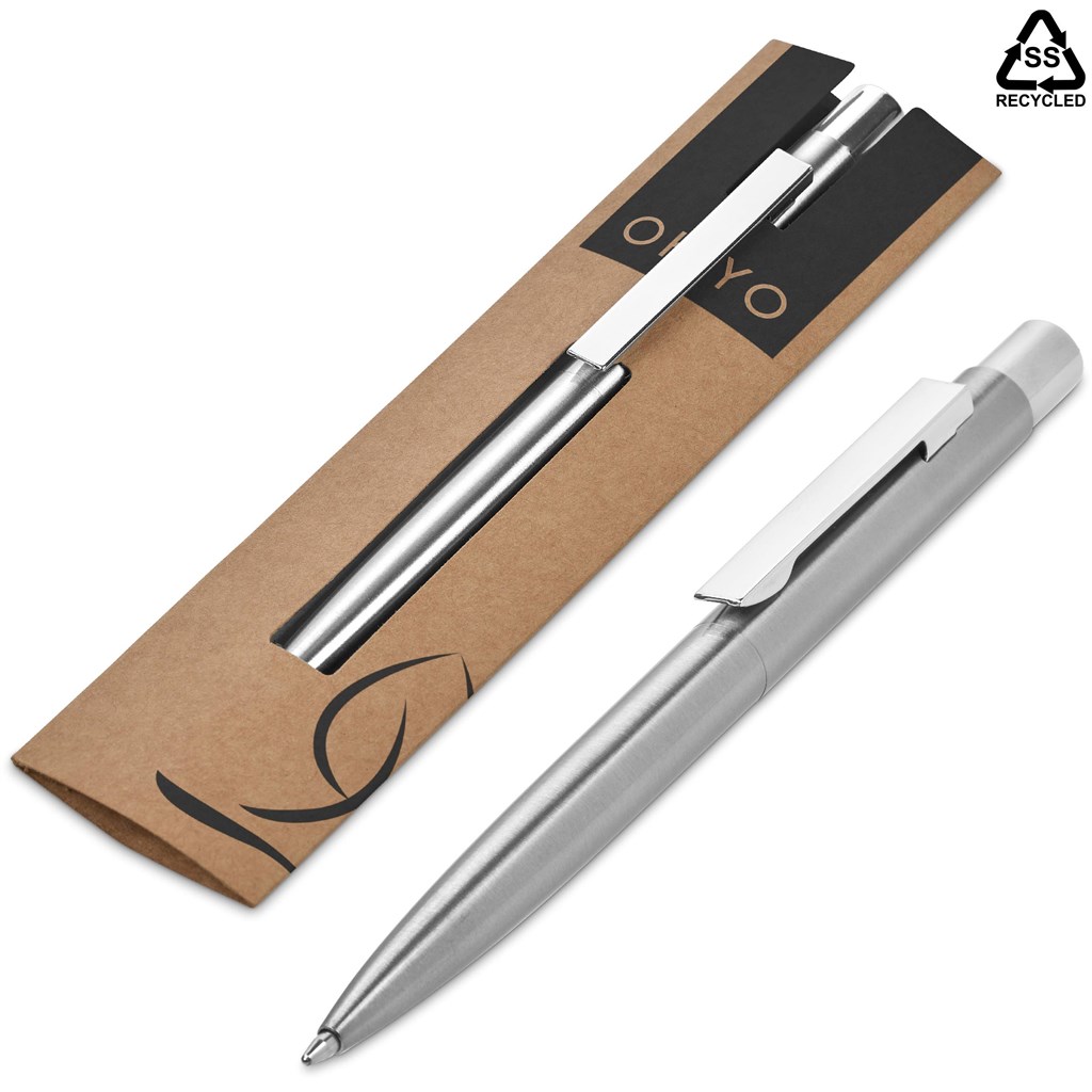 Okiyo Mio Recycled Stainless Steel Ball Pen - Image 6
