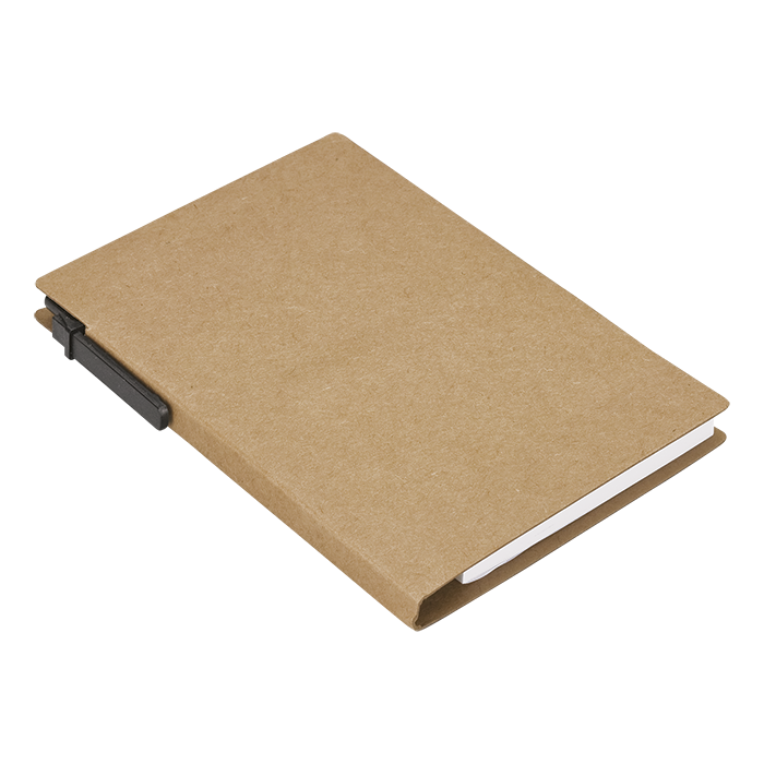 Recycled Notebook with Pen and Flags