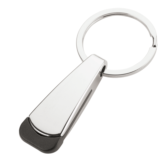 Tear Shaped Chrome Keychain - Image 3