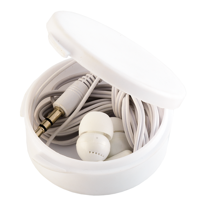 Earphones in Round Case - Image 2