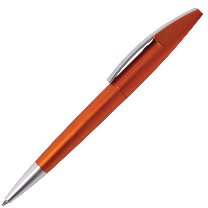 Silver Square Clip Ballpoint Pen - Image 2