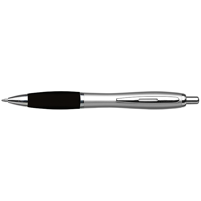 Silver Barrel Curved Design Ballpoint Pen - Image 7