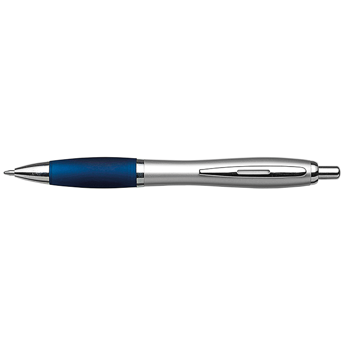 Silver Barrel Curved Design Ballpoint Pen - Image 3