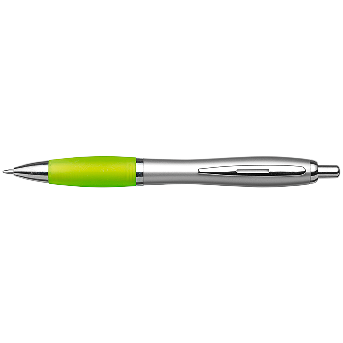 Silver Barrel Curved Design Ballpoint Pen - Image 10