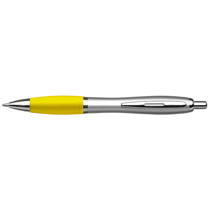 Silver Barrel Curved Design Ballpoint Pen - Image 11