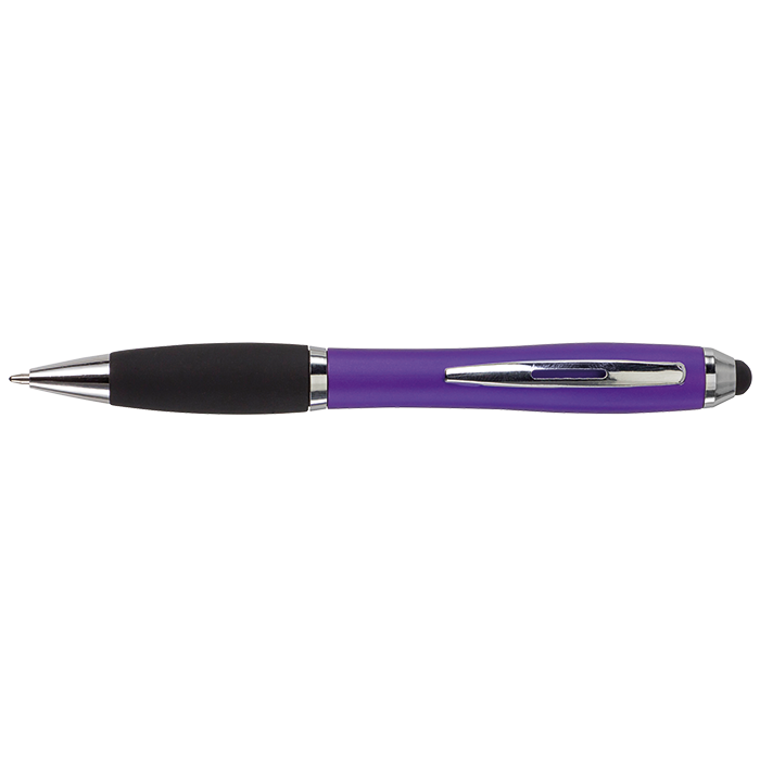 Ballpoint with Rubber Grip and Stylus - Image 5