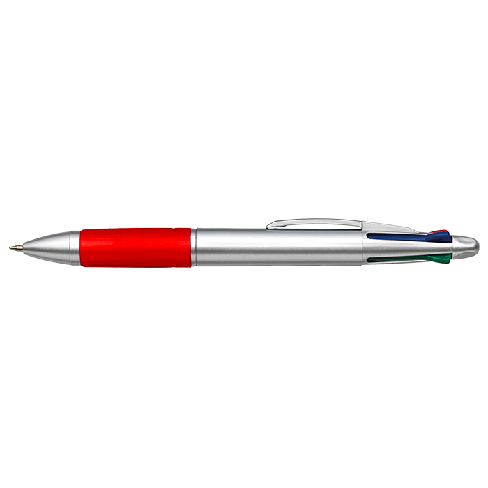 4 Colour Ballpoint Pen with Rubber Grip - Image 2