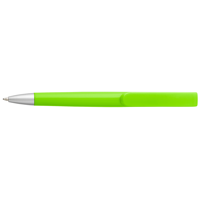 Rounded Clip Ballpoint Pen With Coloured Barrel - Image 2