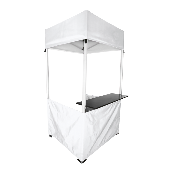 1x1 Aluminium Kiosk with Shelf
