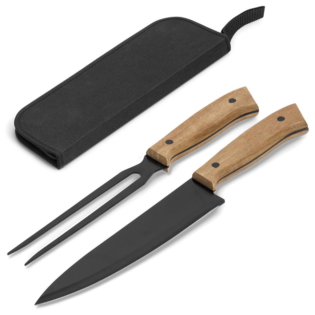 US Basic Butcher's Block Carving Set - Image 3