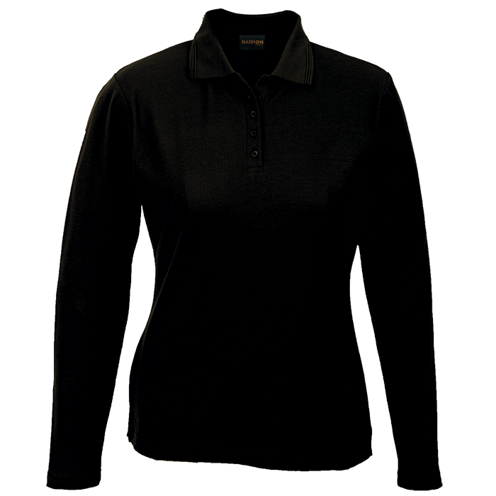 175g Pique Knit Long Sleeve Golfer Ladies - Image 3