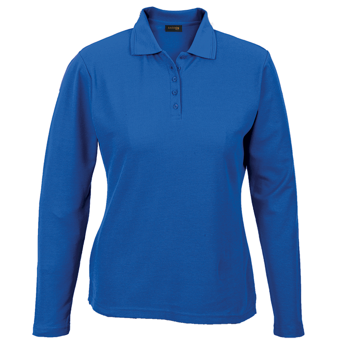 175g Pique Knit Long Sleeve Golfer Ladies - Image 2