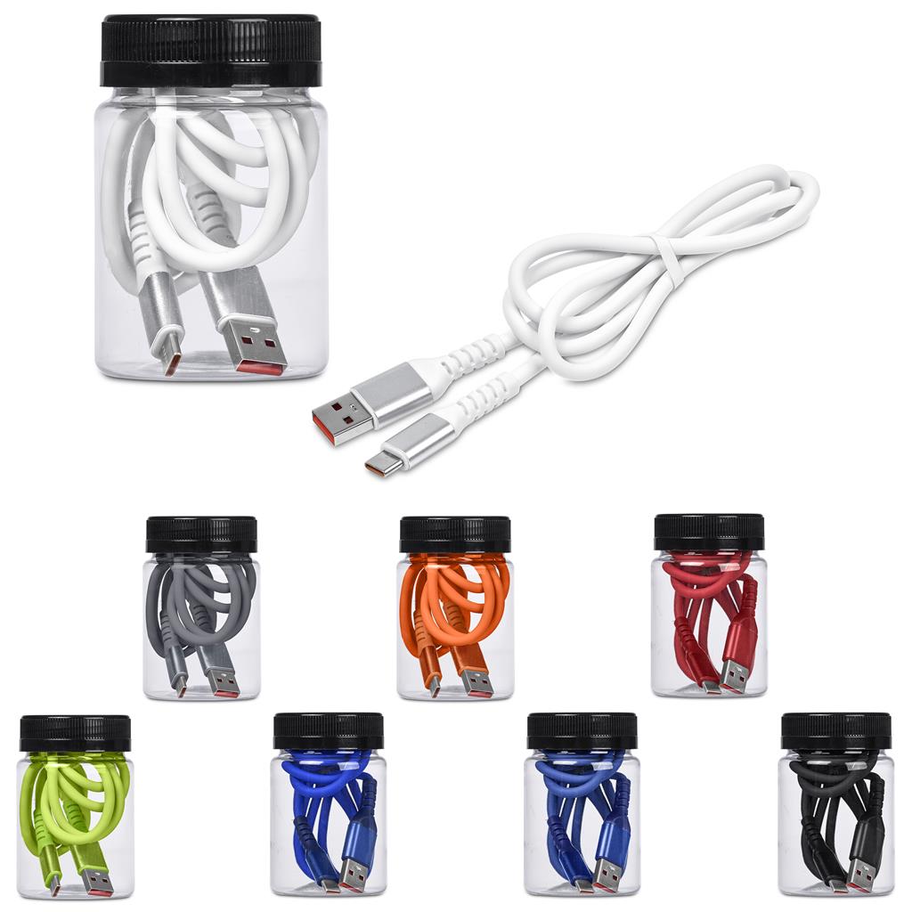 Altitude Capsit Fast Charge USB-A to Type-C Charging Cable in Jar - Image 3