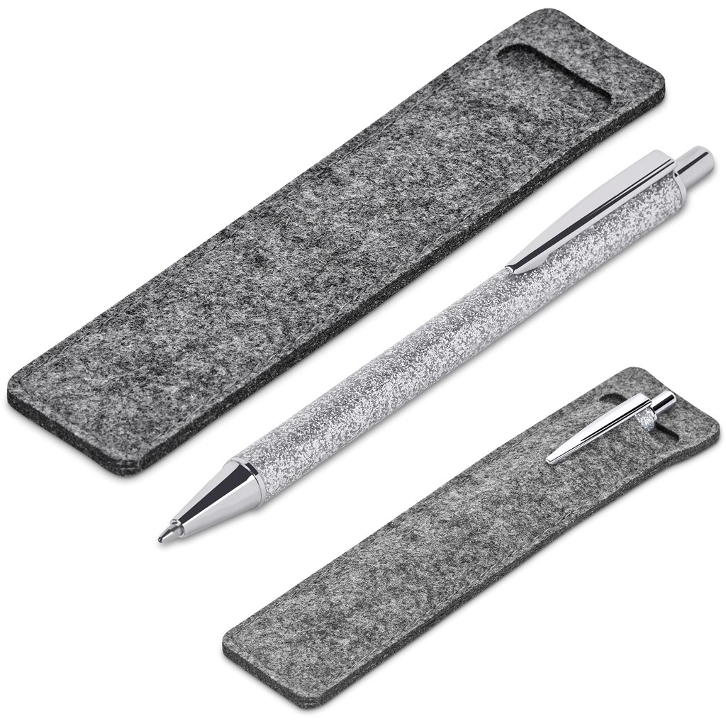 Sparkle Ball Pen In Felt Pouch - Image 3