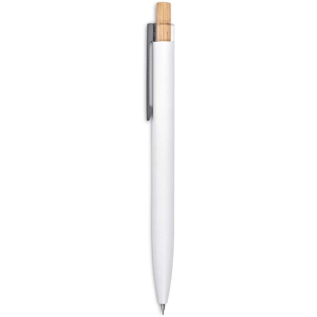 Okiyo Mimo Recycled Aluminum Ball Pen & Pencil Set - Solid White - Image 7