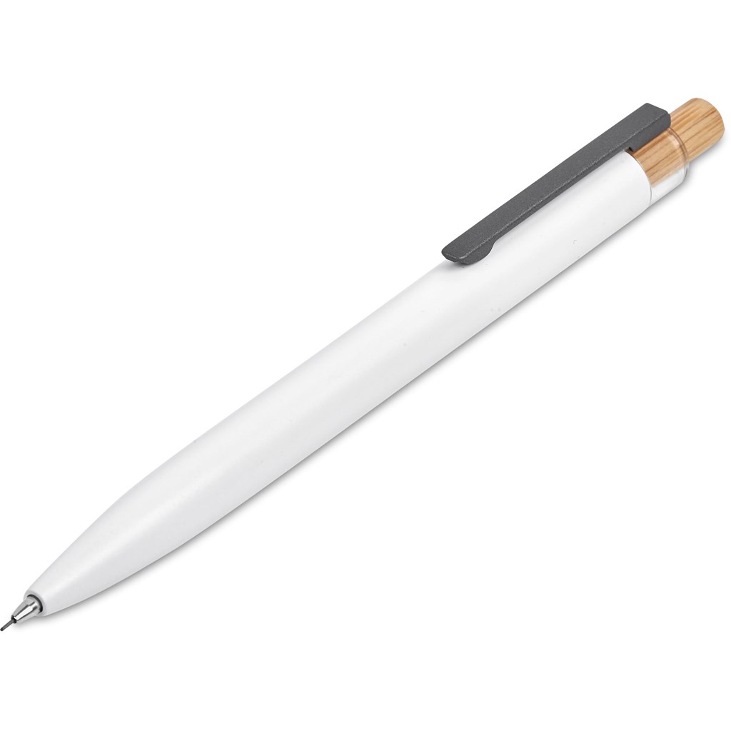 Okiyo Mimo Recycled Aluminum Ball Pen & Pencil Set - Solid White - Image 3