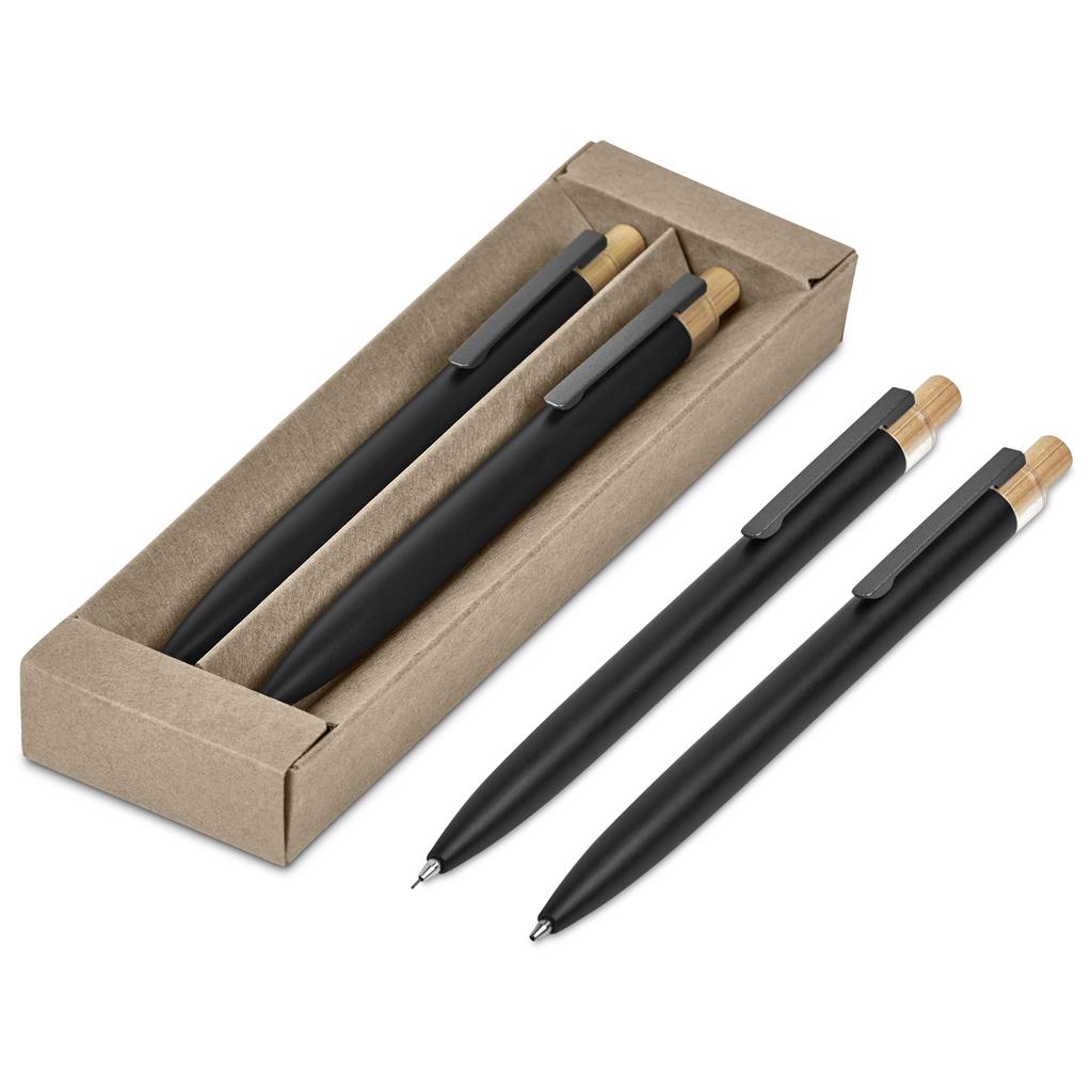 Okiyo Mimotu Ball Pen & Pencil Set - Black - Image 4
