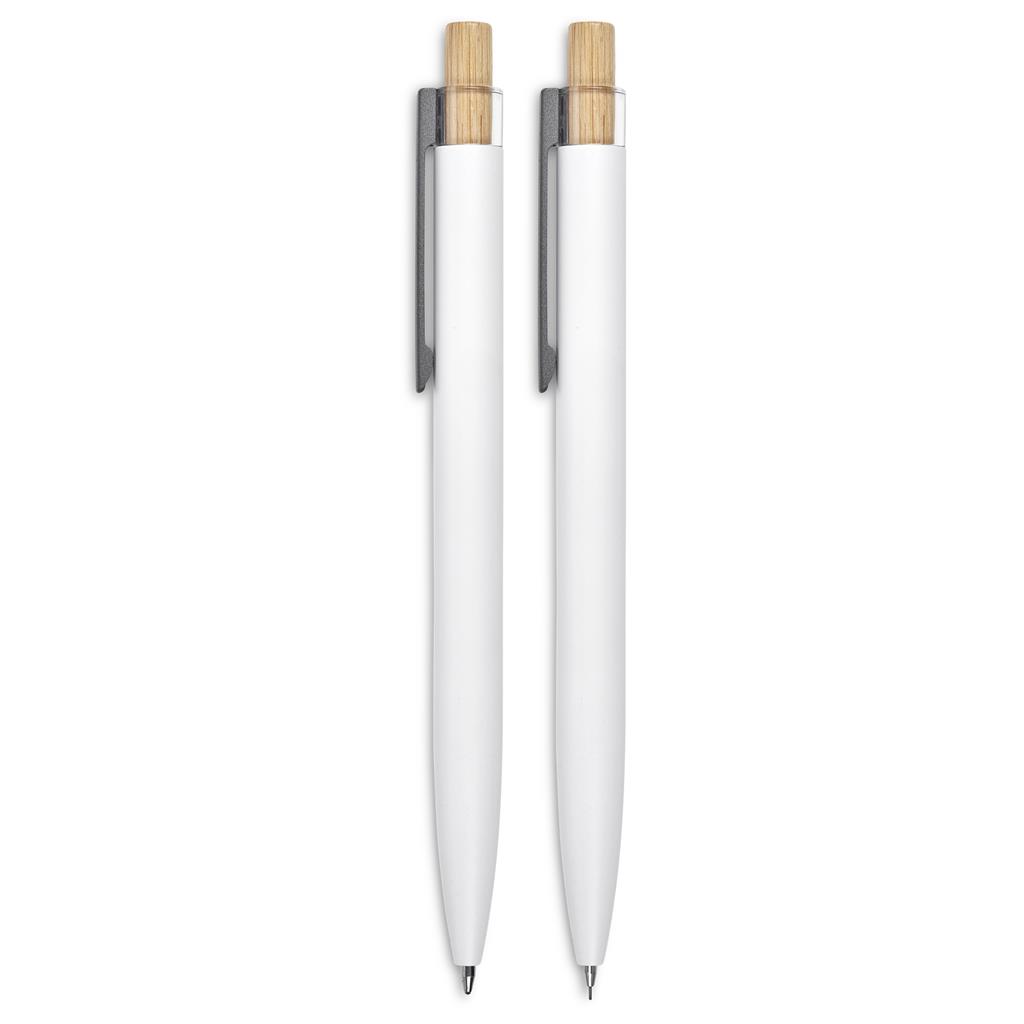 Okiyo Mimotu Ball Pen & Pencil Set - Solid White - Image 6