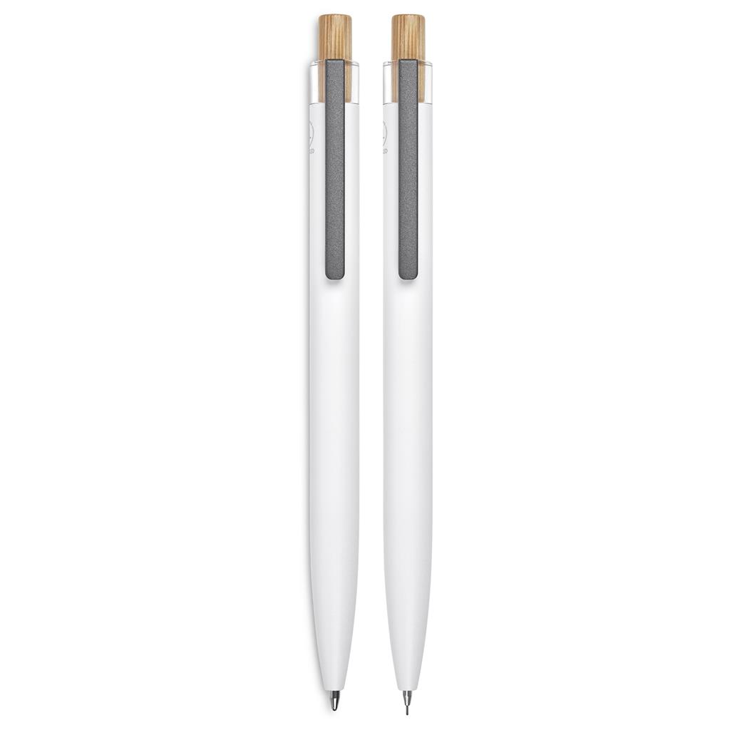 Okiyo Mimotu Ball Pen & Pencil Set - Solid White - Image 2