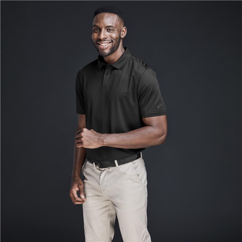 Mens Alex Varga Questana Seamless Golf Shirt - Black - Image 3
