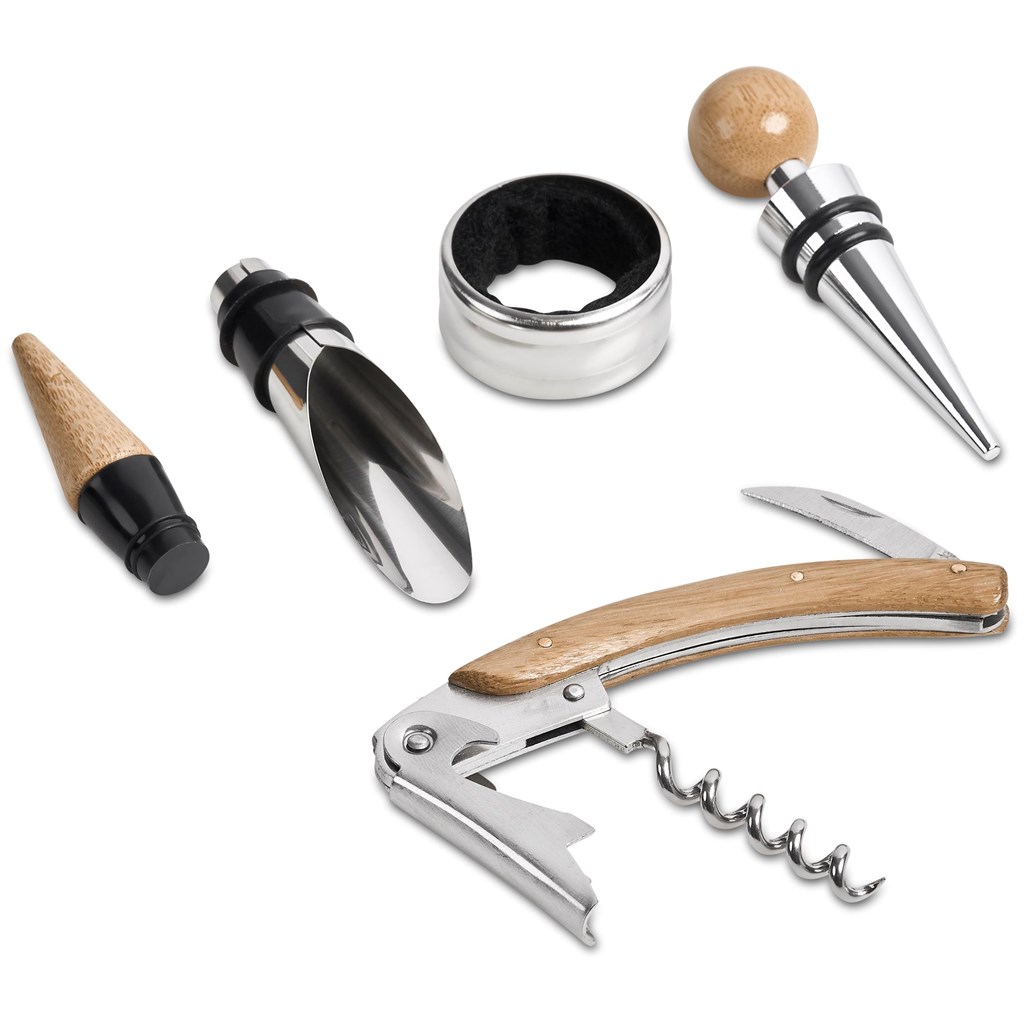 Okiyo Budonoki Bamboo Wine Accessories set - Image 4