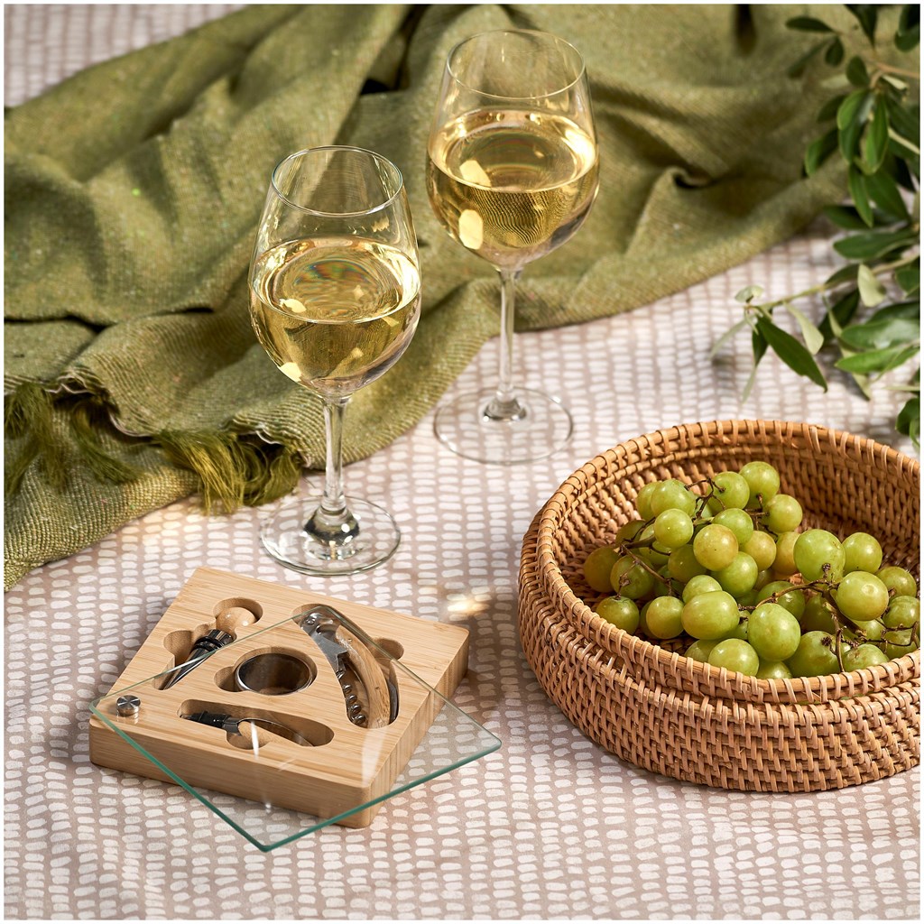 Okiyo Budonoki Bamboo Wine Accessories set - Image 3