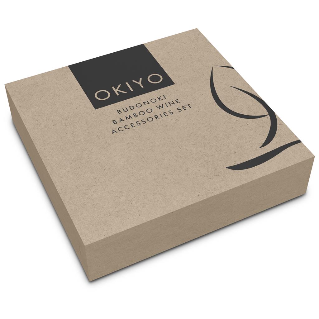 Okiyo Budonoki Bamboo Wine Accessories set - Image 8