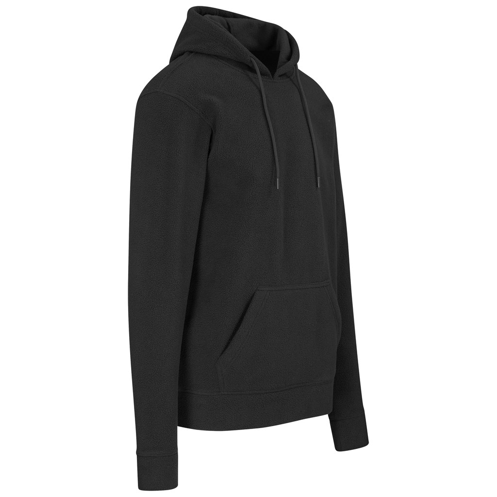 Mens Dawson Polar Fleece Hooded Sweater - Black - Image 3