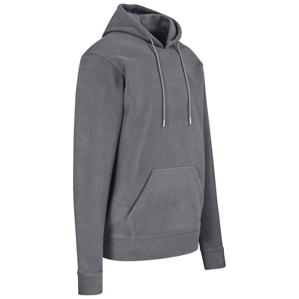 Mens Dawson Polar Fleece Hooded Sweater - Charcoal - Image 3