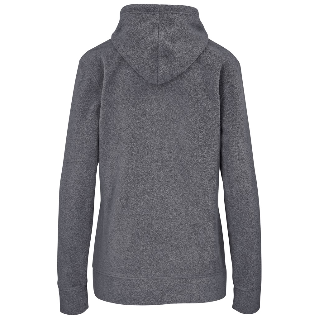 Ladies Dawson Polar Fleece Hooded Sweater - Charcoal - Image 2