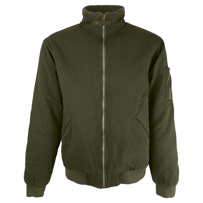 Cotton Bomber Sherpa-lined Jacket Mens - Image 3