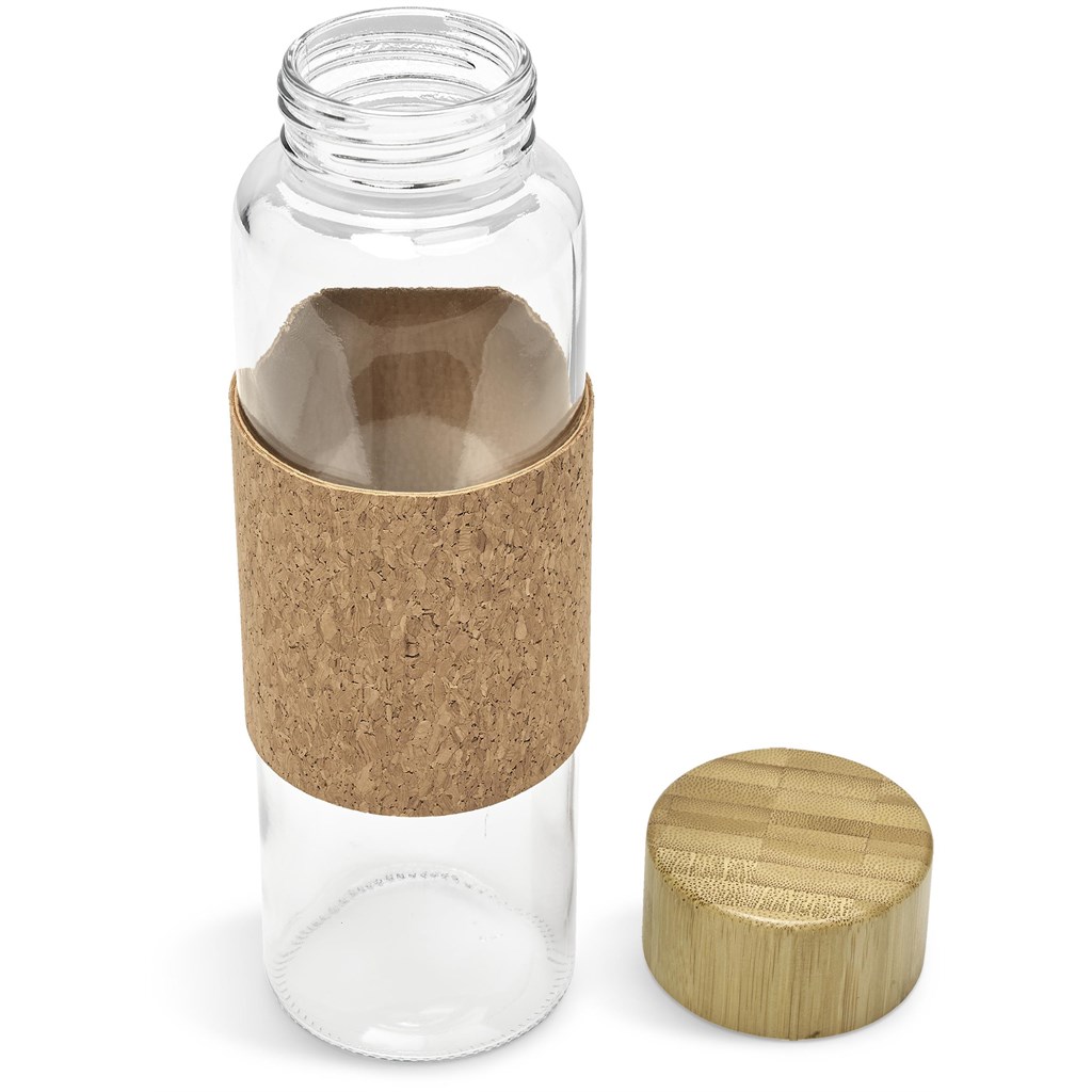 Kooshty Clear Bamboost Glass Water Bottle - 700ml - Image 4