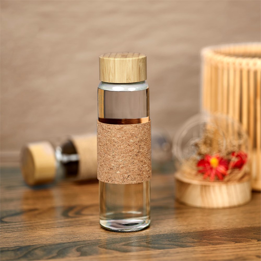 Kooshty Clear Bamboost Glass Water Bottle - 700ml - Image 7