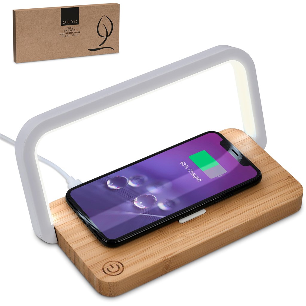 Okiyo Yoru Bamboo Wireless Charger & Night Light - Image 9
