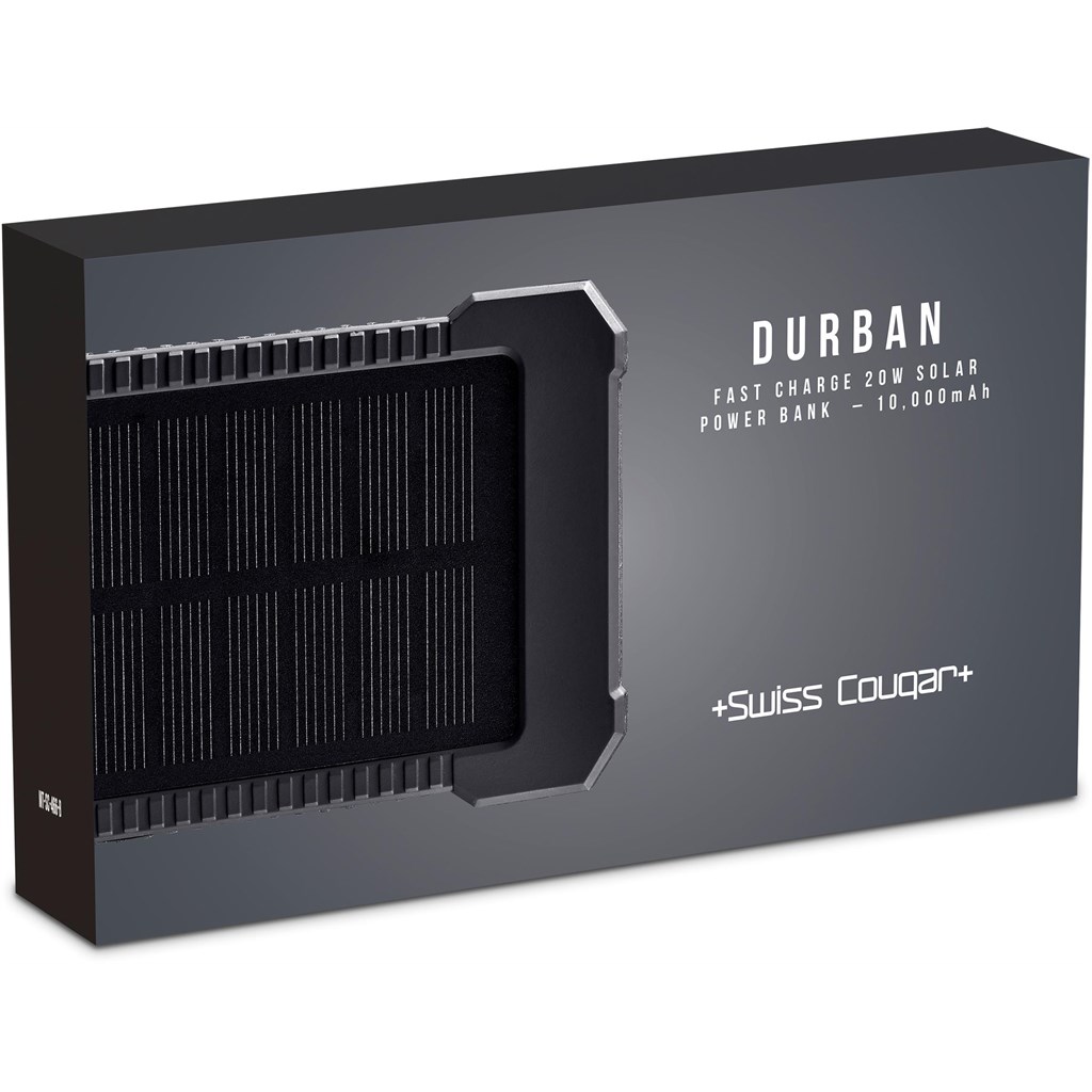 Swiss Cougar Durban Fast Charge 20W Solar Power Bank -10 000mAh - Image 9