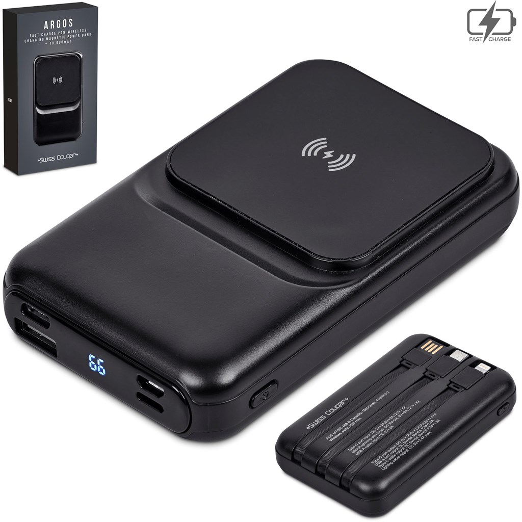 Swiss Cougar Argos Fast Charge 20W Wireless Charging Magnetic Power Bank - 10 000mAh - Image 5