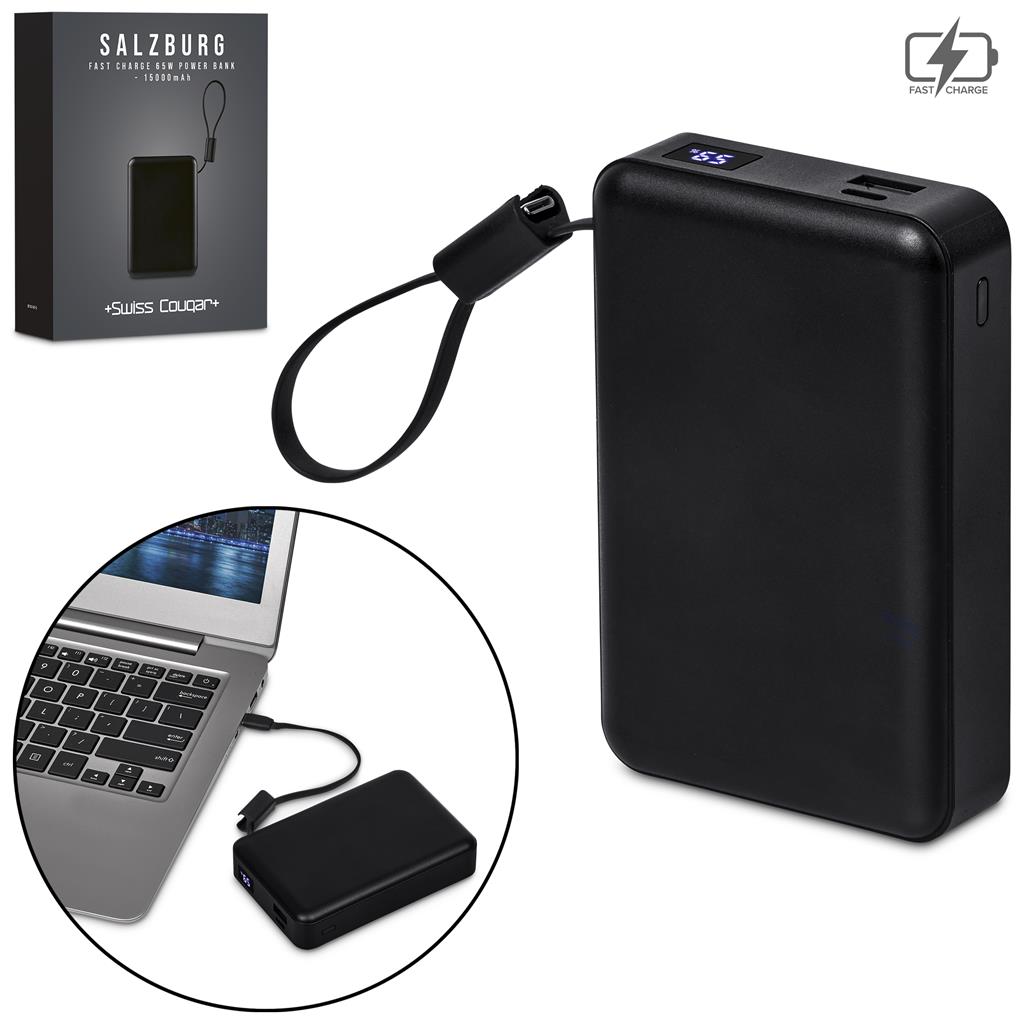Swiss Cougar Salzburg Fast Charge 65W PD & QC Power Bank - 15 000mAh - Image 4