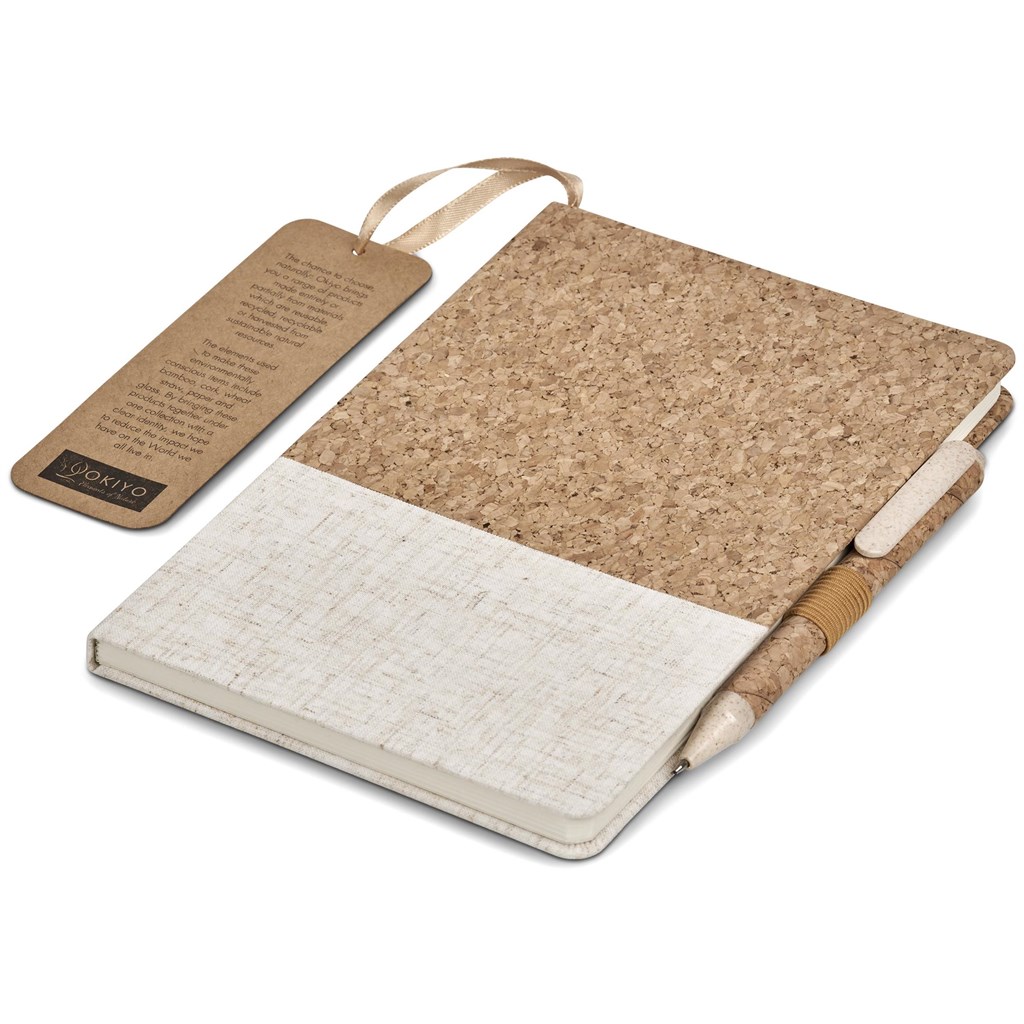 Okiyo Cardon Cork Notebook & Pen Set - Image 7