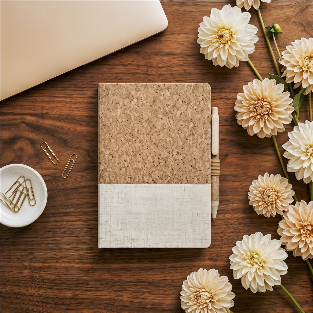 Okiyo Cardon Cork Notebook & Pen Set - Image 6