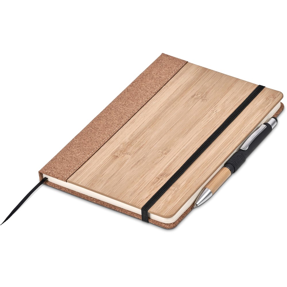 Okiyo Eri Bamboo & Cork Notebook & Pen Set - Image 2